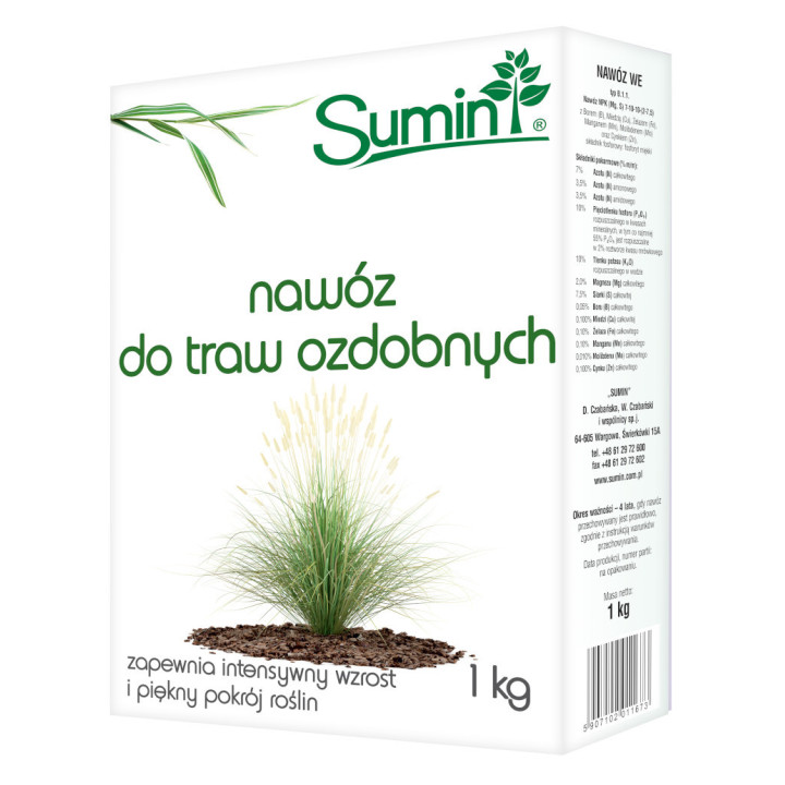 Nawóz do traw SUMIN NAWÓZ DO TRAW OZDOBNYCH 1 kg OPTYMALNY SKŁAD