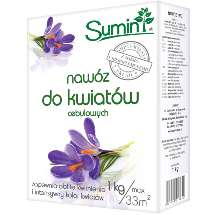 SUMIN NAWÓZ DO KWIATÓW CEBULOWYCH 1 kg OPTYMALNY SKŁAD