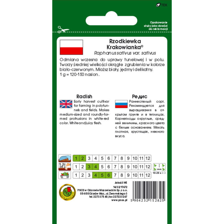 RZODKIEWKA KRAKOWIANKA OŻAROWSKA 10g