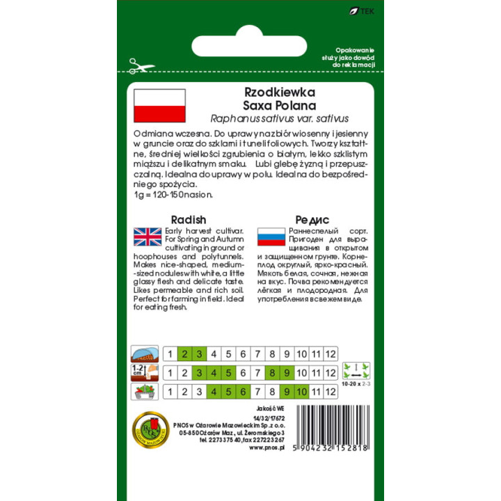 RZODKIEWKA SAXA POLANA 10g