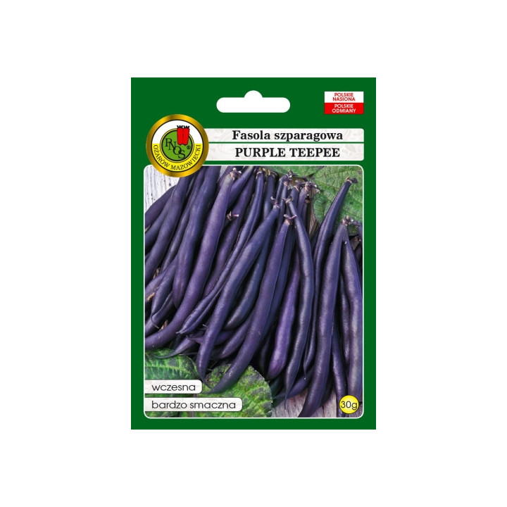 FASOLA SZPARAG.FIOLET.KARŁOWA PURPLE TEEPEE 30g,