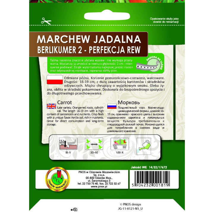 MARCHEW JADALNA BERLIKUMER 2 6m