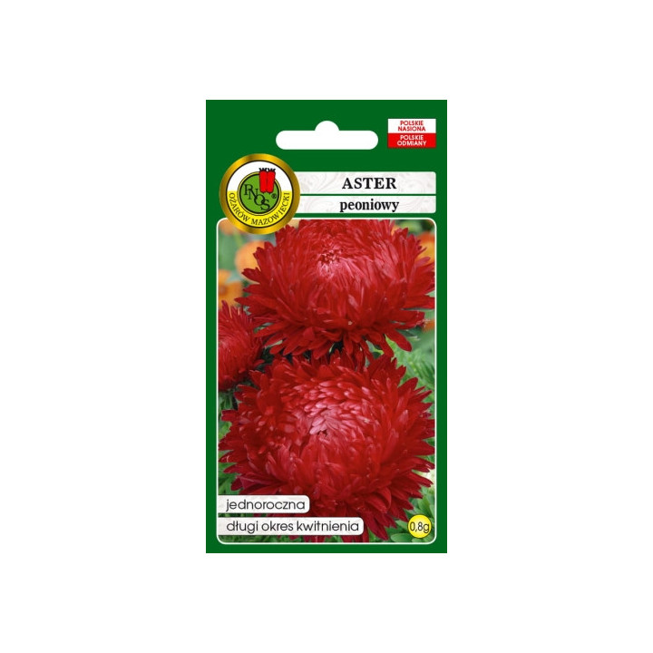 ASTER PEONIOWY CZERWONY 0,8g