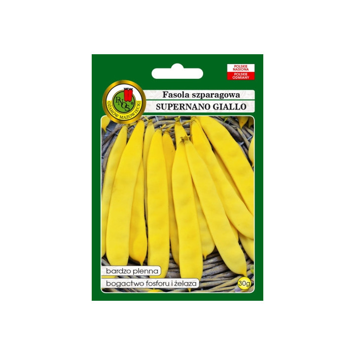FASOLA SZPARAGOWA PŁASKA ŻÓŁTA KARŁOWA SUPERNANO GIALLO 30g