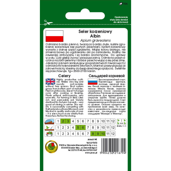 SELER KORZENIOWY ALBIN 0,5g