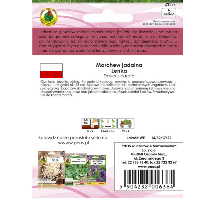 MARCHEW JADALNA LENKA INKRUSTOWANA 5g