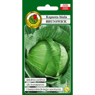 KAPUSTA GŁOWIASTA BIAŁA BRUNSWICK 2g,.