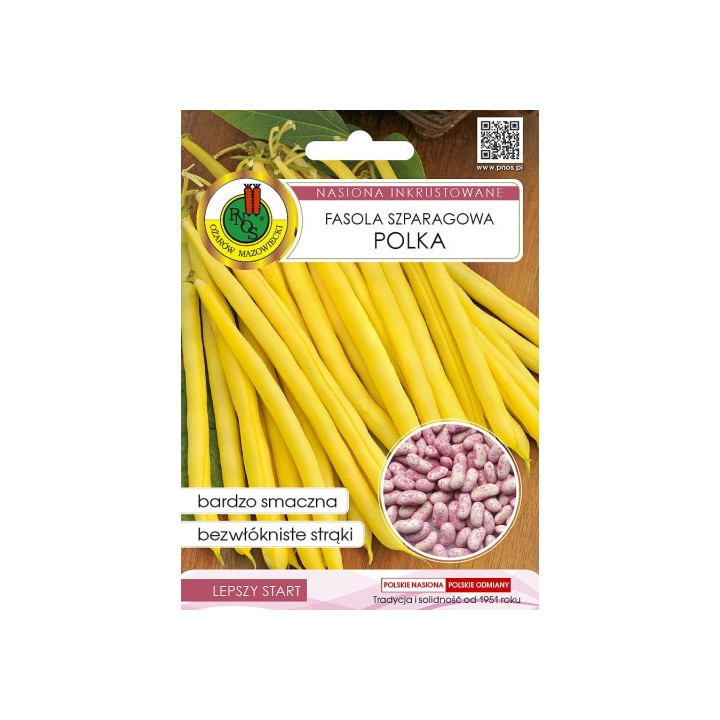FASOLA ŻÓŁTA KARŁOWA POLKA INKRUSTOWANA 30g SZPARAGOWA