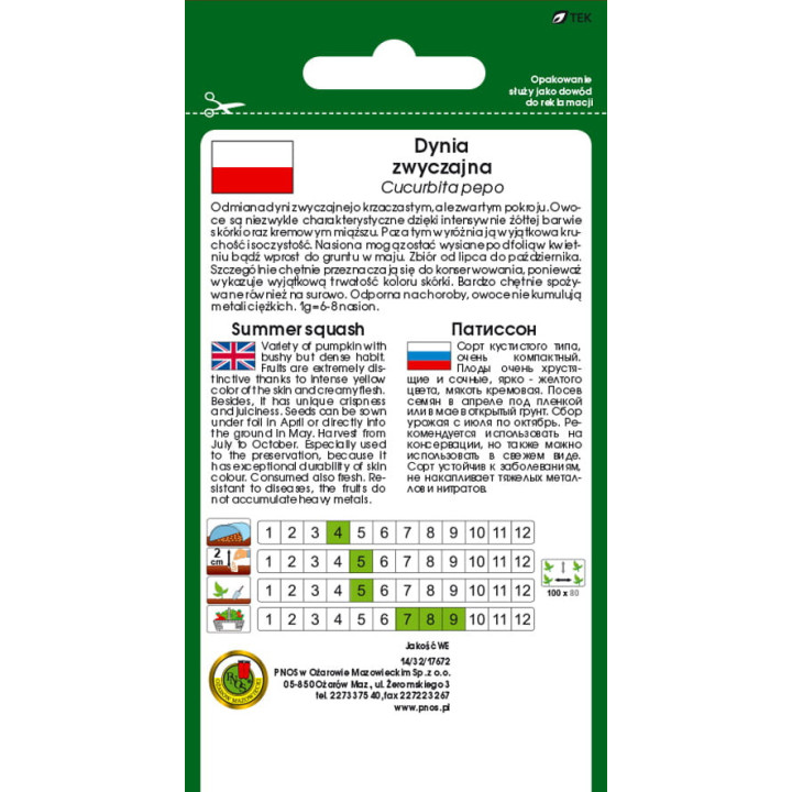 DYNIA ZWYCZ. PATISON PATISSON ORANGE 1g