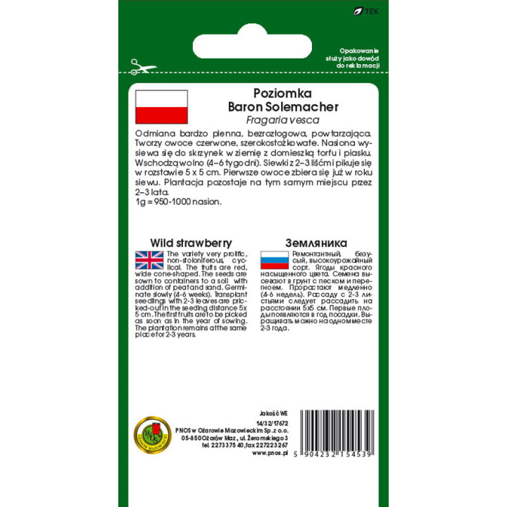 POZIOMKA BARON SOLEMACHER 0,5g,.
