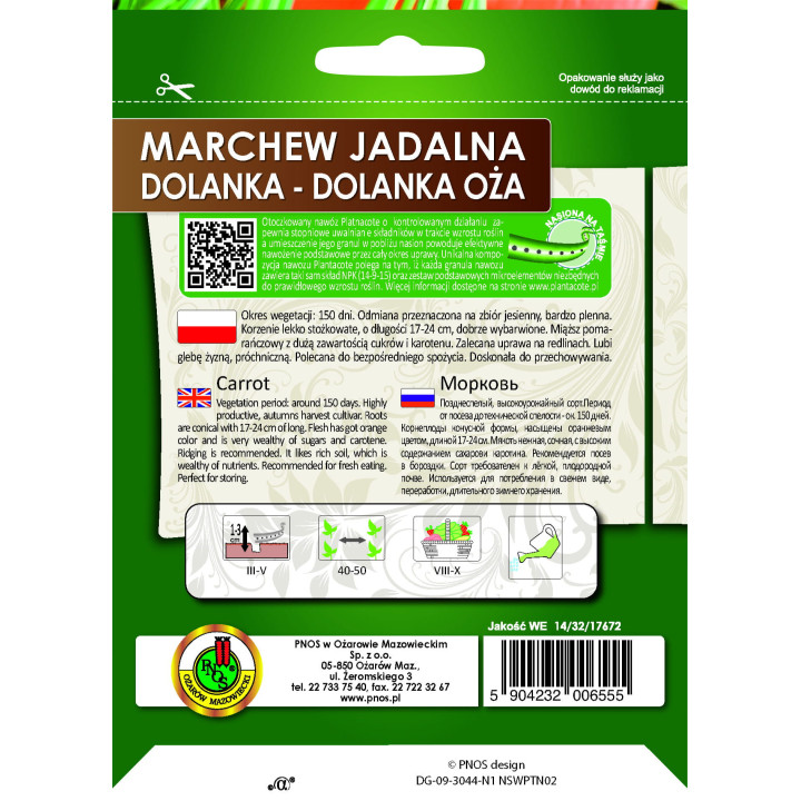 MARCHEW JADALNA DOLANKA-DOLANKA OŻA Z NAWOZEM 6m