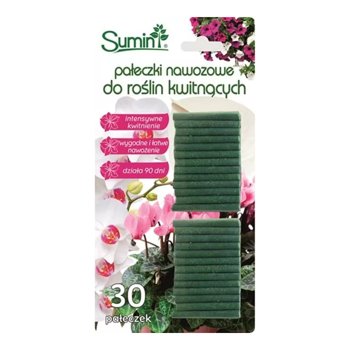 SUMIN PAŁECZKI NAWOZOWE DO ROŚLIN KWITNĄCYCH 30 szt