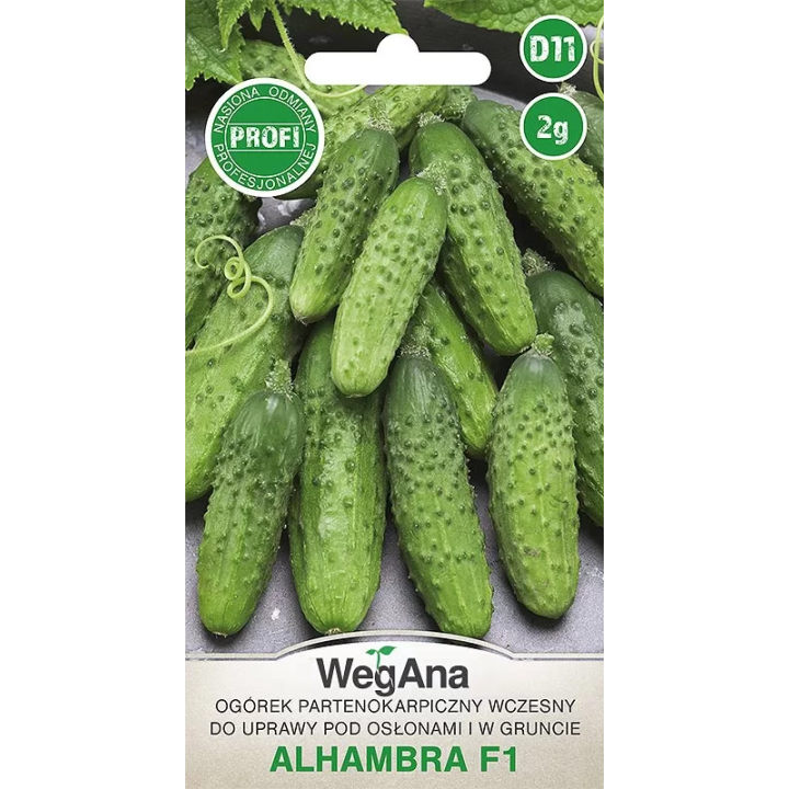 Ogórek konserwowy - partenokarpiczny Alhambra F1 2g