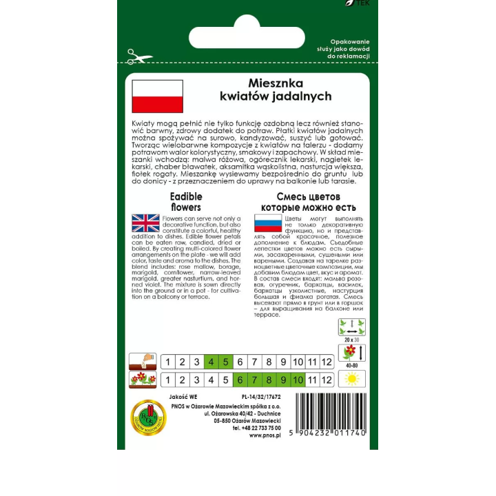 MIESZANKA KWIATÓW JADALNYCH 2g