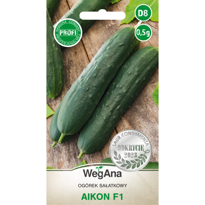 Ogórek sałatkowy gruntowy, wczesny Aikon F1 0,5g