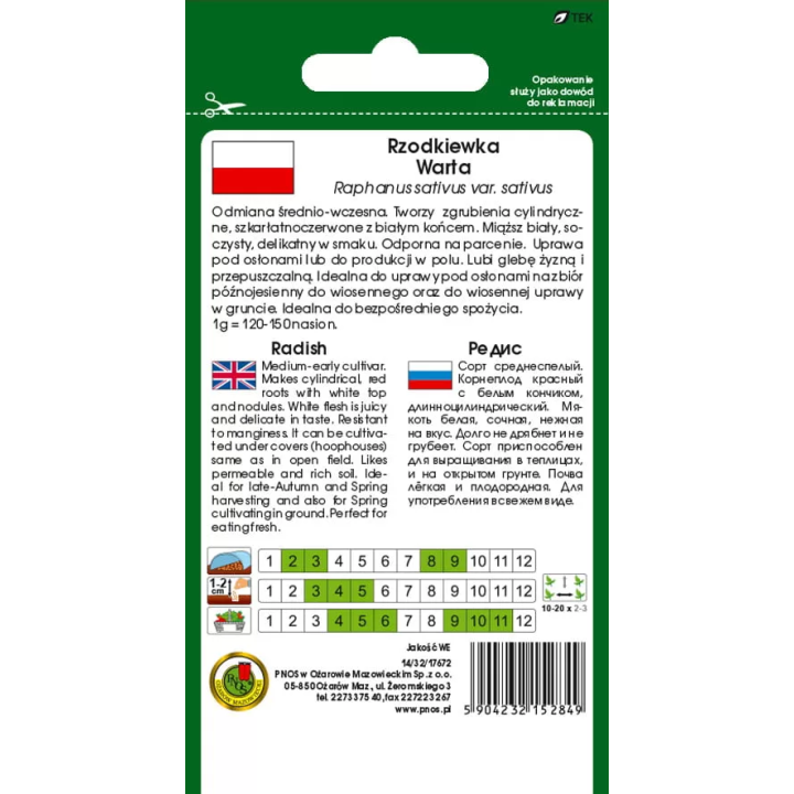 RZODKIEWKA WARTA 10g