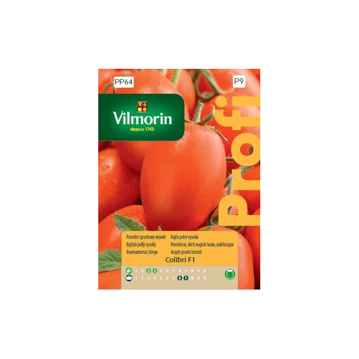 Pomidor gruntowy i pod osłony COLIBRI F1 8 ziaren wysoki, śliwkowy, wczesna