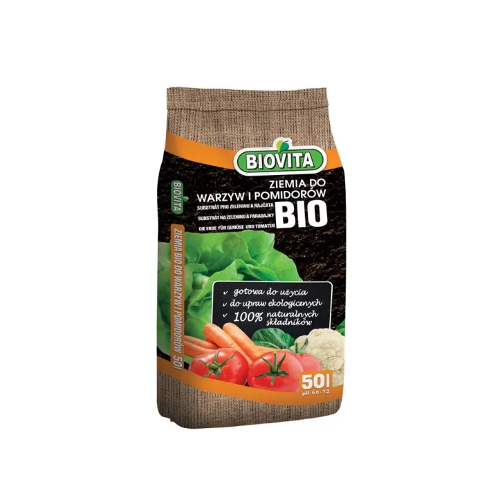 BIOVITA ZIEMIA DO WARZYW I POMIDORÓW BIO 50L