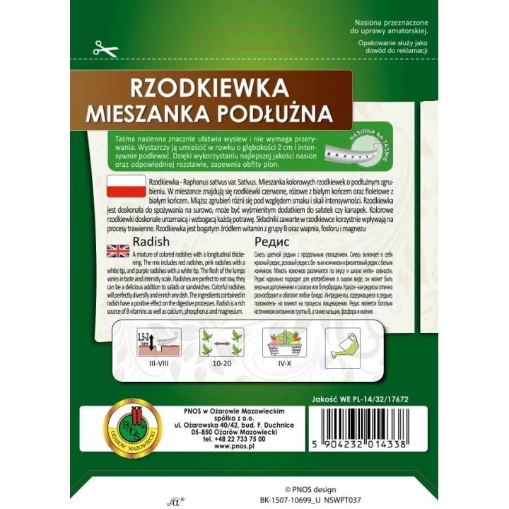 RZODKIEWKA PODŁUŻNA - MIESZANKA 6m