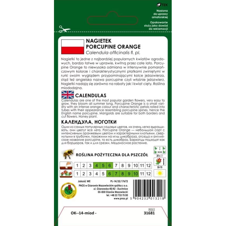 NAGIETEK PORCUPINE ORANGE 0,5g