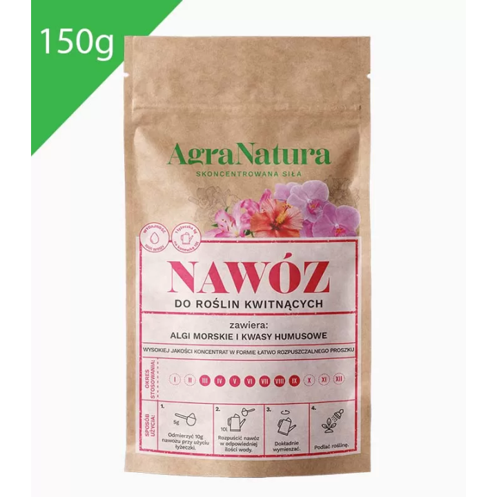 NAWÓZ DO ROŚLIN KWITNĄCYCH 150g AGRA NATURA