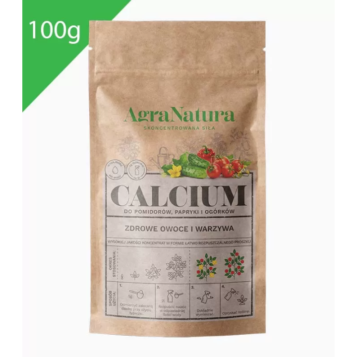 CALCIUM 100g NAWÓZ WAPNIOWY ZDROWE I SMACZNE WARZYWA AGRA NATURA