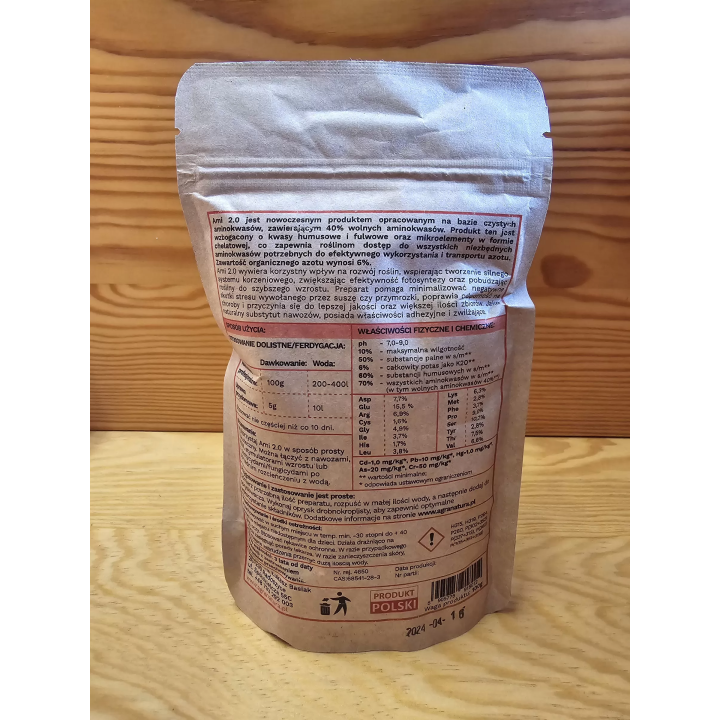 AMI 2.0 100g aminokwasy roślinne z kwasami humusowymi AGRA NATURA