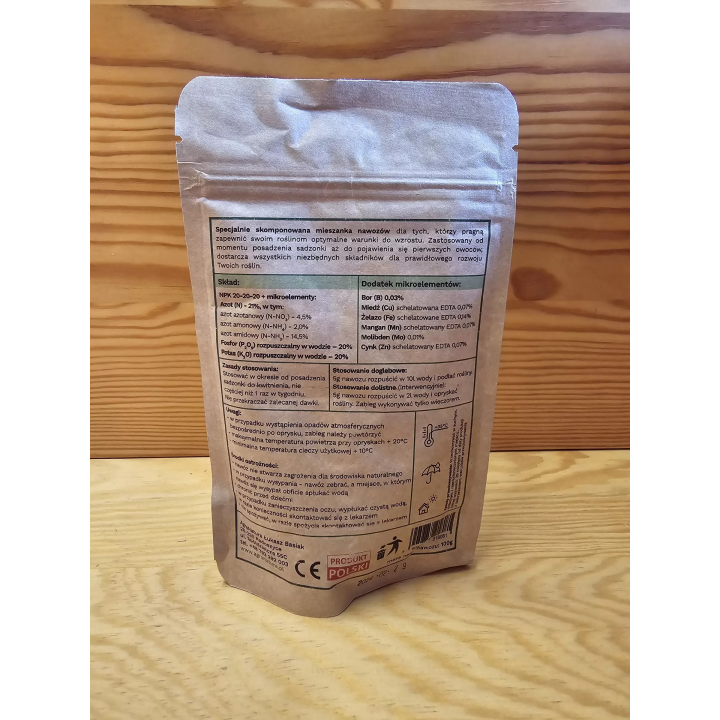 NAWÓZ "ZDROWY WZROST I KWITNIENIE" 100g DO POMIDORÓW, OGÓRKÓW I PAPRYKI AGRA NATURA