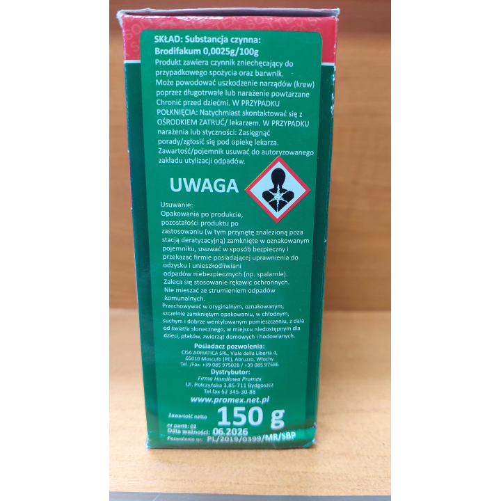 SOLTEX TRUTKA NA MYSZY I SZCZURY W GRANULACIE 100G