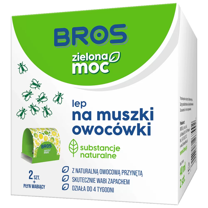 BROS Zielona Moc lep na muszki owocówki 2 szt