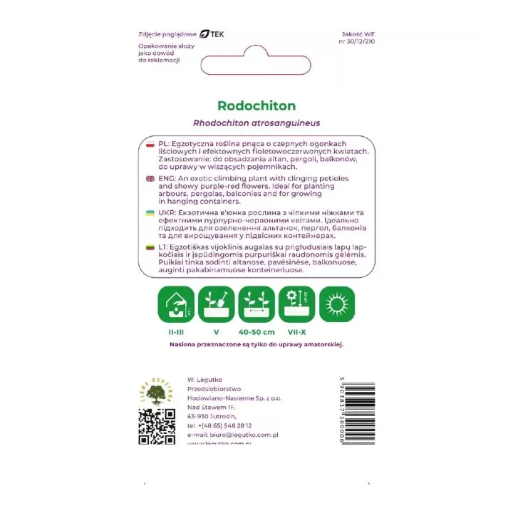 RODOCHITON FIOLETOWY 6Z. LEGUTKO