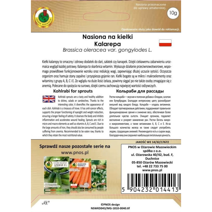 NASIONA NA KIEŁKI KALAREPA 10g