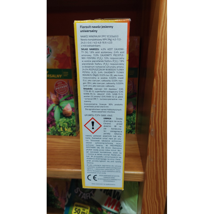 NAWÓZ FLOROVIT KARTON JESIENNY UNIWERSALNY 1kg