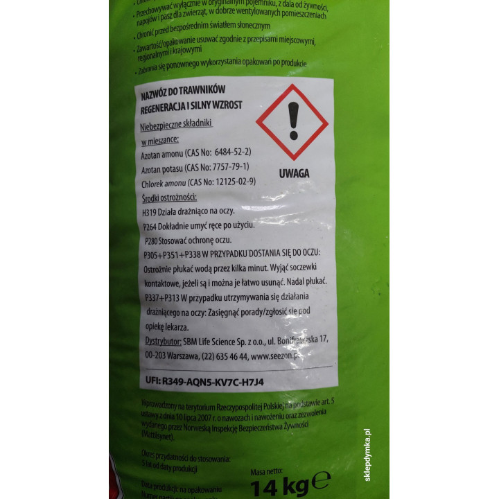 NAWÓZ PROTECT GARDEN DO TRAWNIKA 14kg REGENERACJA I SILNY WZROST