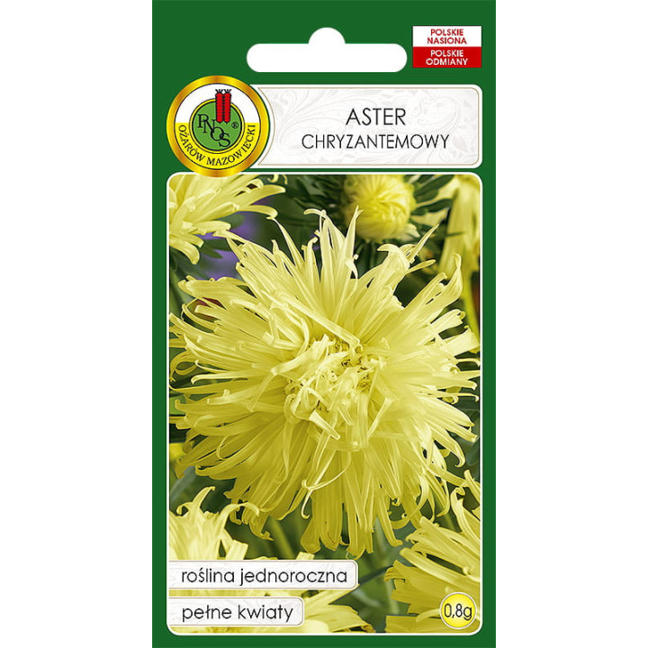 ASTER CHRYZANTEMOWY ŻÓŁTY 0,8g