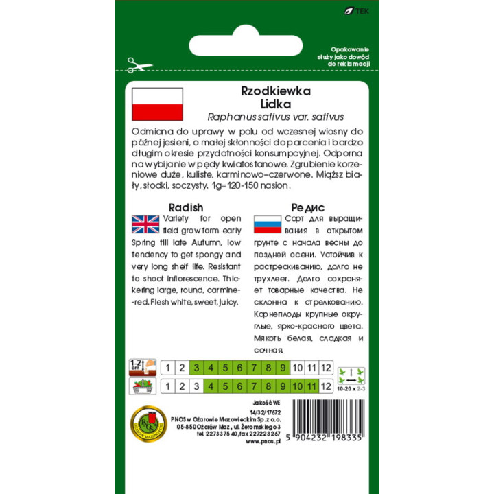 RZODKIEWKA LIDKA 5g PNOS