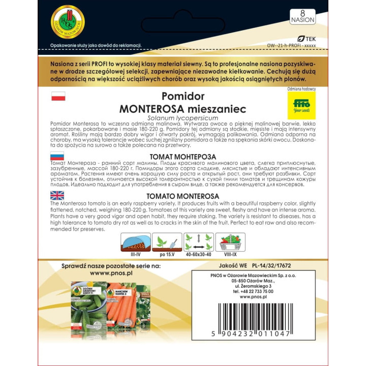POMIDOR POD OSŁONY MONTE-ROSA F1 8z