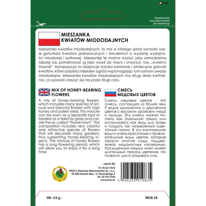 MIESZANKA KWIATÓW MIODODAJNYCH 20g