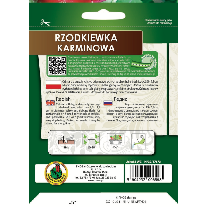 RZODKIEWKA KARMINOWA 6m