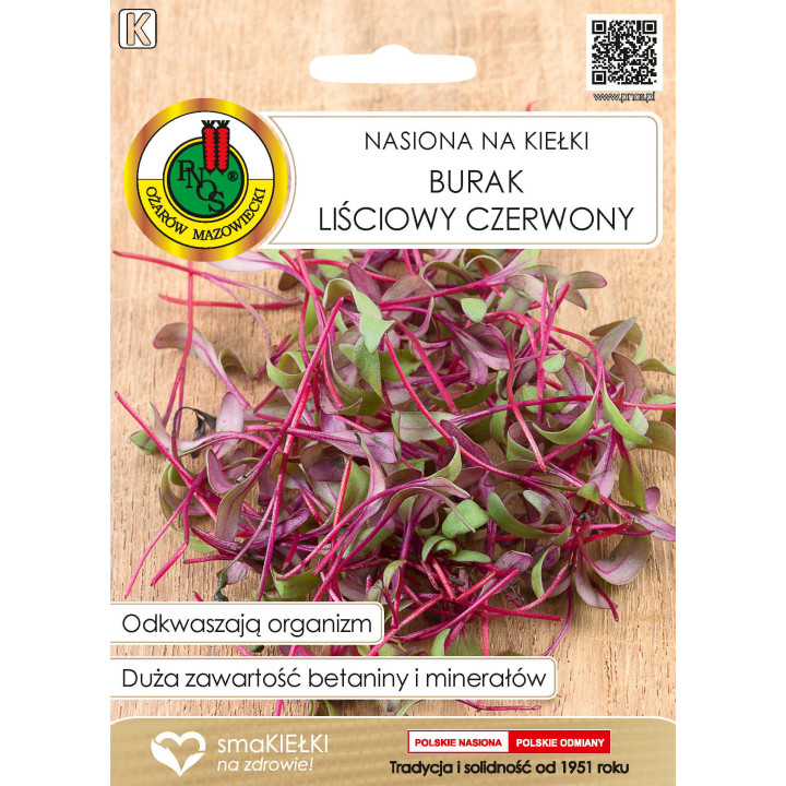 NASIONA NA KIEŁKI BURAK LIŚCIOWY CZERWONY 10g