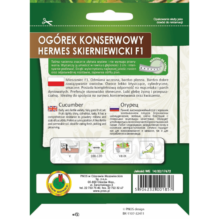 OGÓREK g. HERMES SKIERNIEWICKI F1 6m