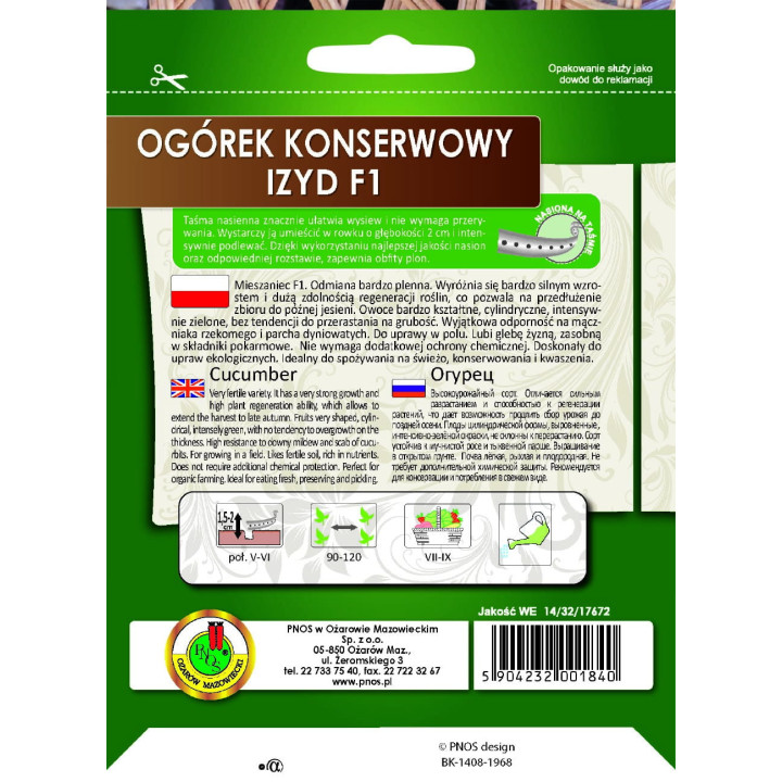 OGÓREK GRUNTOWY IZYD F1 6m