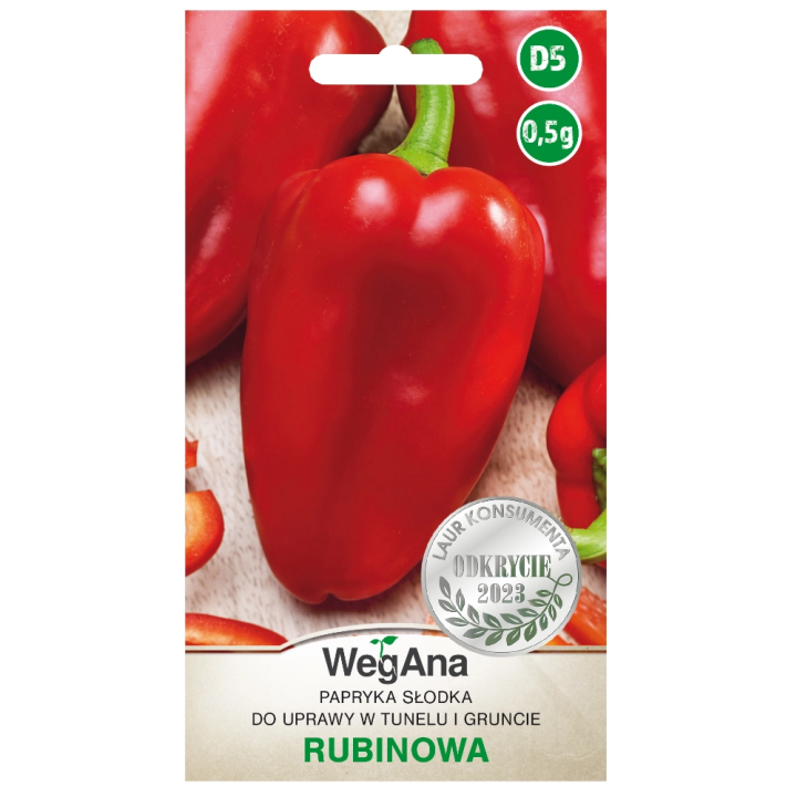 Papryka słodka - do gruntu Rubinowa 0,5g