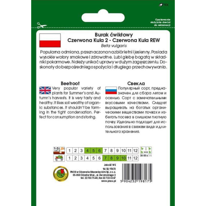 BURAK ĆWIKŁOWY CZERWONA KULA 2 100g