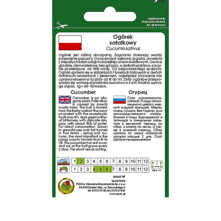 OGÓREK POD OSŁONY TWENTY  F1 1g