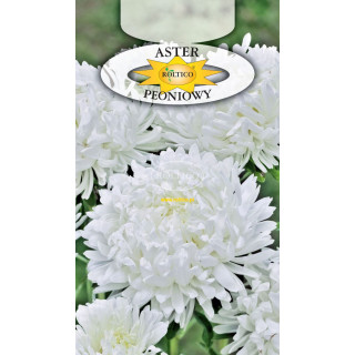 Aster peoniowy chiński biały 1g