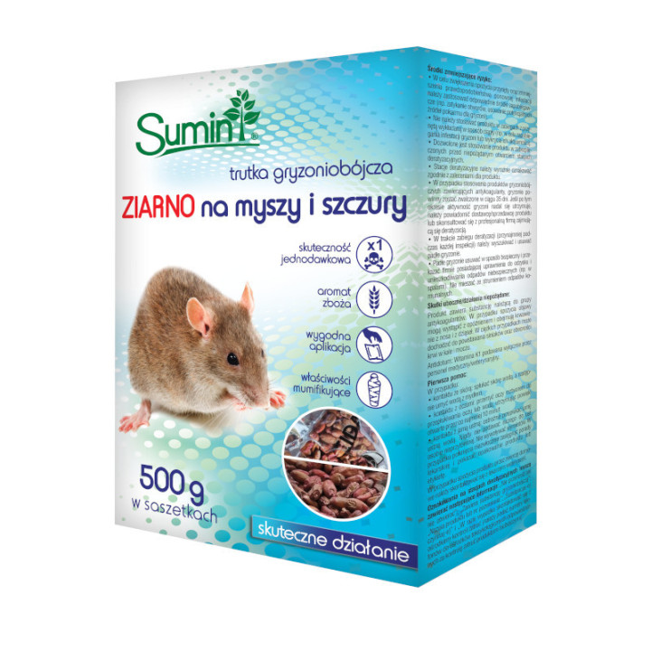 Trutka na myszy i szczury zbożowa 500g